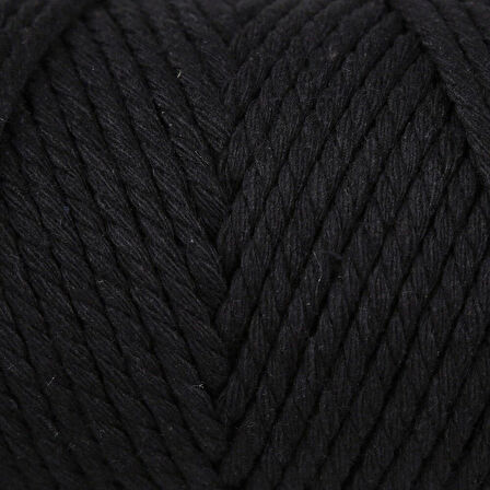 Leyloş Decor Slim 3 Büküm Makrome İpi Siyah - L006