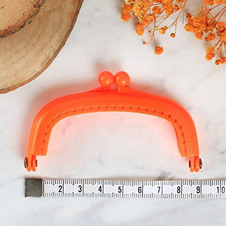 Leyloş Plastik Cüzdan Klipsi-turuncu