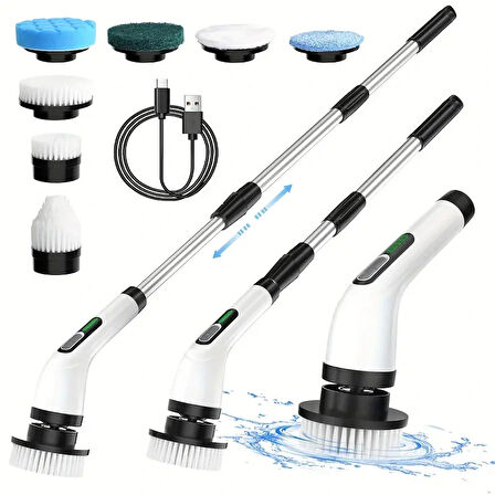 7 İn 1 Kablosuz Elektrikli Temizlik Fırçası Seti