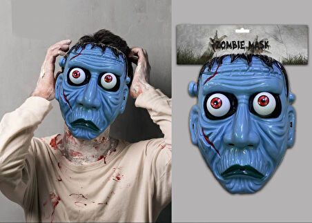 Frankenstein Temalı Sallanan Oynar Gözlü Maske