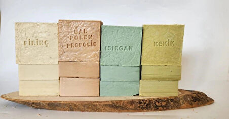 Doğal Üretim Sabunu Karışık (pirinç-bal Polen Propolis- Isırgan-kekik) 12'li Set