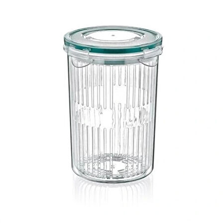 Leyloş Zeytin Turşu Sebze Yıkama Kutusu Klipsli Kapaklı Saklama Kabı