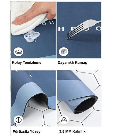 Oval Süper Emıcı Banyo Paspası