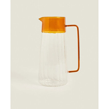 Turuncu Detaylı Cam Sürahi 1600 Ml