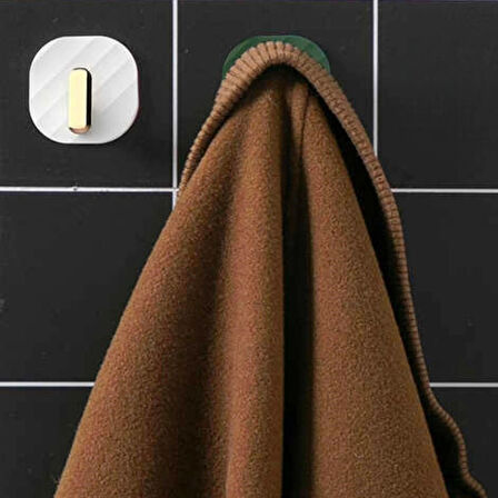 Leyloş 2li Yapışkanlı Retro Askılık Dolap Kapak Kulpu Beyaz