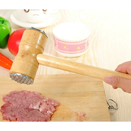 Ahşap Saplı Et Dövme Çekici