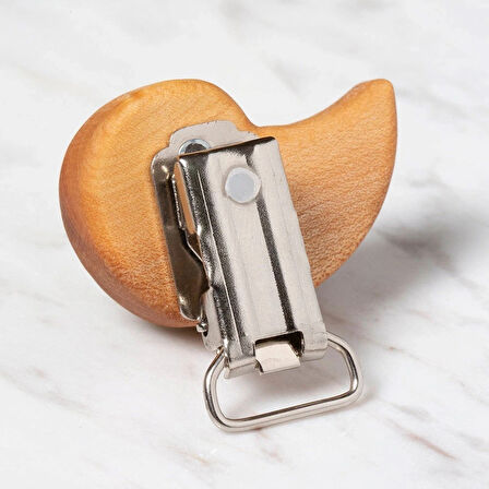 Leyloş Salyangoz Figürlü Organik Ahşap Emzik Kl