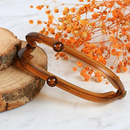 Leyloş Plastik Cüzdan Klipsi-kahverengi