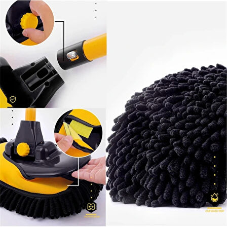 Teleskopik Saplı Kuru Islak Oto Yıkama Fırçası