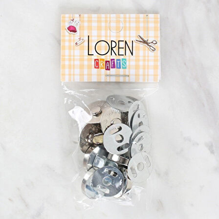 Leyloş Manyetik Mat Gümüş Metal 5 Li Çıt Çıt Set