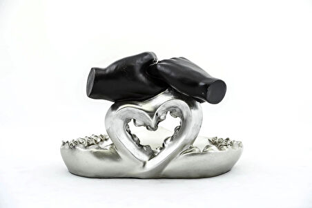 Özel Tasarım Kalpli Polyester Sunum Tepsisi