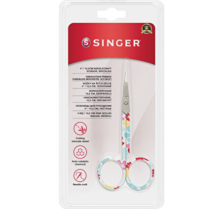 Kıvrık Uçlu Renkli Nakış Makası (4&quot;)