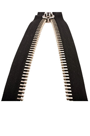 Demir Dişli Çanta Fermuarı En 3 Cm Siyah