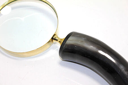 Pirinç Boynuz Saplı Büyüteç Model 3