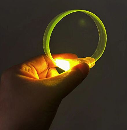 3 Modlu Pilli Led Işıklı Esnek Parti Bilekliği Sarı