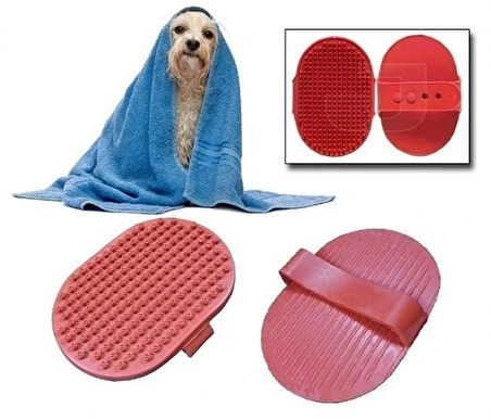 Leyloş Ergonomik Masajlı Evcil Hayvan Kedi Köpek Yıkama Fırçası Aparatı