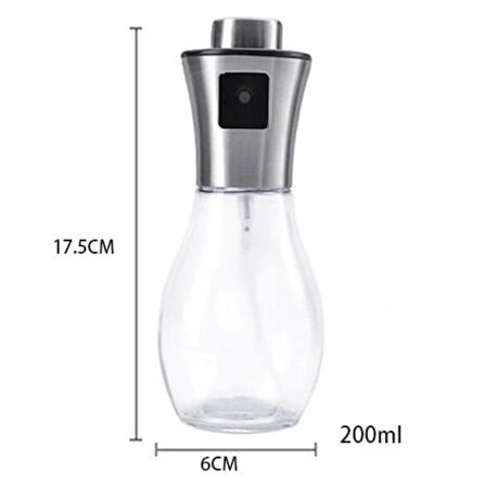 Leyloş Çok Amaçlı Spreyli Sızdırmaz Cam Şişe Yağdanlık Limon Sirke Sos Püskürtücü Dağıtıcı Sprey