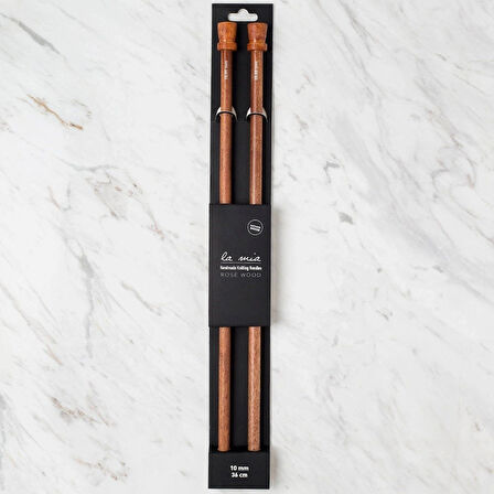 Leyloş Rosewood 10 Mm 36 Cm Ahşap Örgü Şişi