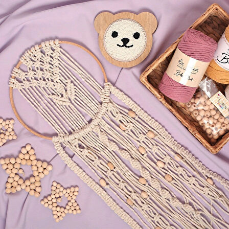 Leyloş Crafts 10 Adet Ham Boru Ahşap Boncuk 16mm