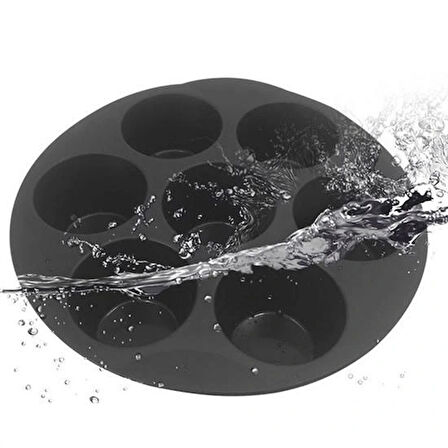 Leyloş 7 Gözlü Silikon Çok Amaçlı Airfryer Muffin Cupcake Kek Ve Çörek Pişirme Kalıbı