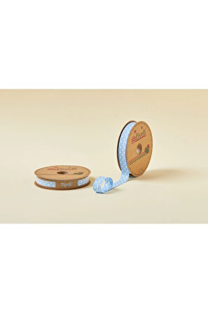 Leyloş Büyük Puanlı Katlı A12 Mavi 2 Cm 25 Metre %65 Koton %35 Polyester