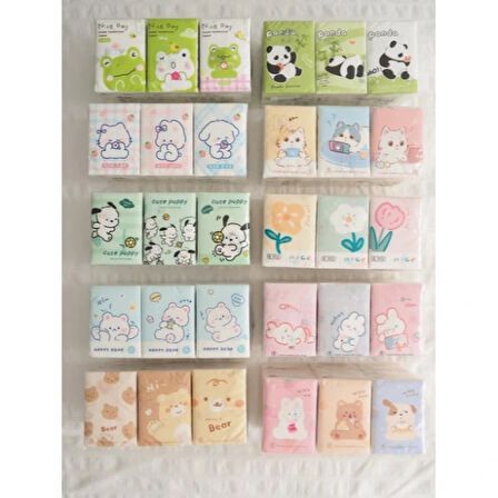 Sevimli Figürlü Çocuk Mendili 9'lu Paket