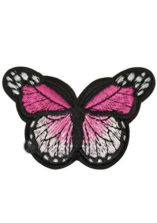 Aplike Ütü İle Yapışan Kelebek Pembe Arma 7x5 Cm
