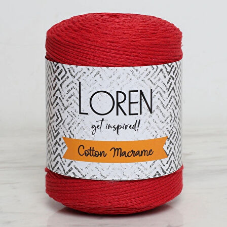 Leyloş Cotton Macrame Kırmızı - R095 - 34374