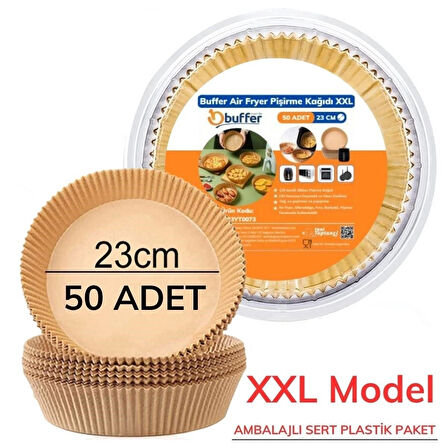 Leyloş 50 Adet Air Fryer Pişirme Kağıdı Tek Kullanımlık  23 Cm Yuvarlak Pişirme Kağıdı Xxl Pvc Li