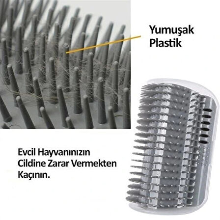 Leyloş  Pratik Kedi Tüyü Kaşıma Ve Tarama Aparatı Duvara Monte Kaşıma Aleti