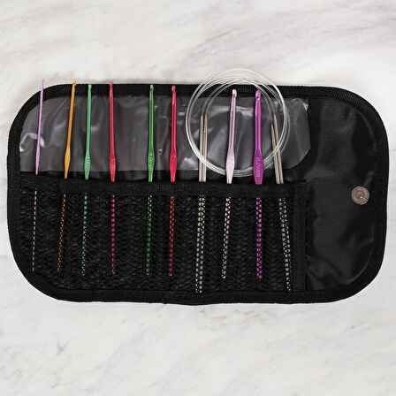 Leyloş Çantalı Tığ Ve Örgü Aksesuarları Seti