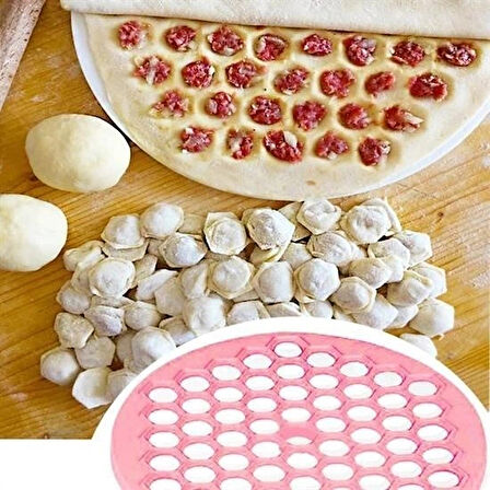 Leyloş 61 Bölmeli Petek Şekilli Pratik Mantı Kesici  Açma Kalıbı Mantımatik