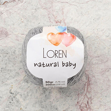Leyloş Natural Baby Açık Gri El Örgü İpi - R079 - 33827