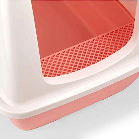 Leyloş Büyük Kapalı Kedi Tuvaleti Mor