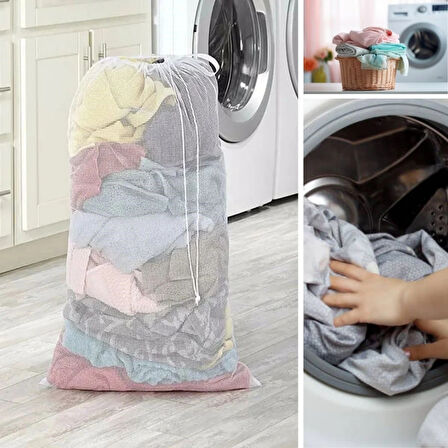 Leyloş Büyük Boy File Çamaşır Torbası 80x100 Cm | Hassas Yıkama Filesi | Yorgan, Perde, Nevresim Yıkama Torbası