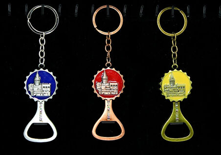 Metal Galata Kulesi Anahtarlık Ve Açacak Model 2