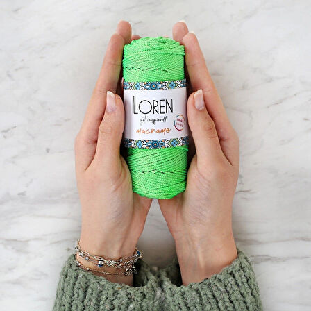 Leyloş Macrame Neon Sarı El Örgü İpi - L114