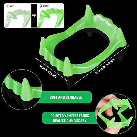 Fosforlu Çift Damak Takma Vampir Dişi