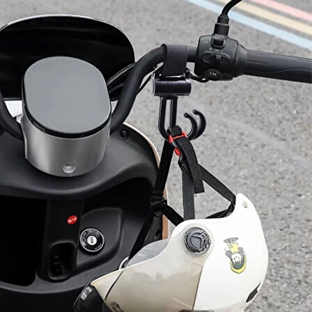 Leyloş 2li Bebek Arabasına Uyumlu Cırtlı  Eşya Taşıma Aparatı 360 Derece Dönebilen Plastik Kanca