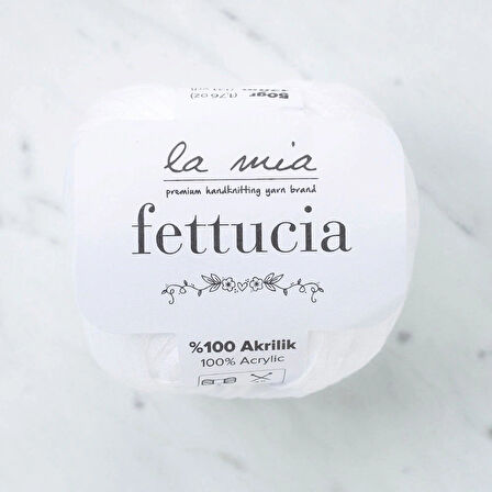 Leyloş Fettucia Beyaz El Örgü İpi - L001 - 33877