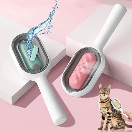 Leyloş Su Hazneli Kedi Ve Köpek Tüyü Toplamama Fırçası Su Hazneli Pet Tarağı