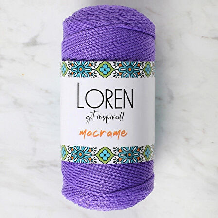 Leyloş Macrame Mor El Örgü İpi - Rm 0141 - 34346