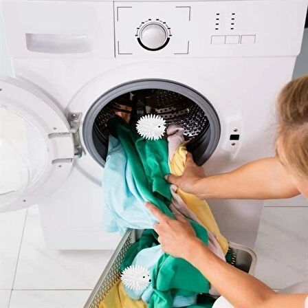 Leyloş 2'li Kirpi Model Tüy Toplayıcı Kırışık Önleyici Çamaşır Kurutma Topu