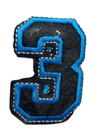 Aplike Ütü İle Yapışan 3 Rakamı  Arma 2,5x4 Cm