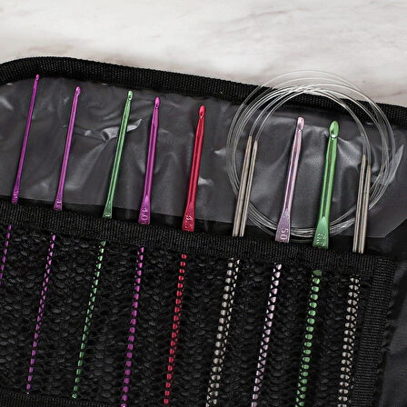 Leyloş Çantalı Tığ Ve Örgü Aksesuarları Seti