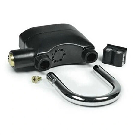 Leyloş Desibel Siyah Alarmlı Çok Fonksiyonlu Ekstra Güvenlikli Kare Asma Dolap Kilidi