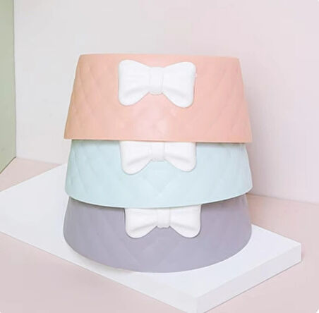 Leyloş Şık Desenli Fiyonklu Mama Kabı