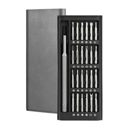 Leyloş 25 Parça 24 Farklı Uçlu Mıknatıslı 25 İn 1  Tornavida Seti