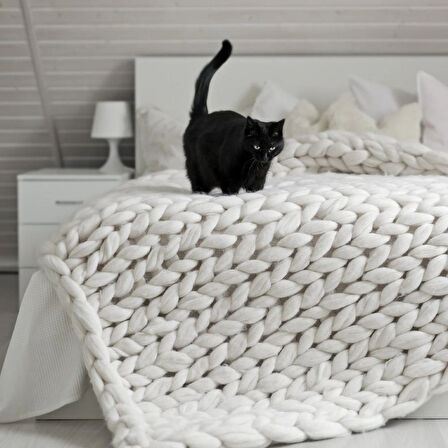 Leyloş Jumbo Mor Dev Yün El Örgü İpi - J6