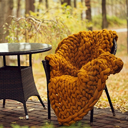 Leyloş Jumbo Mor Dev Yün El Örgü İpi - J6